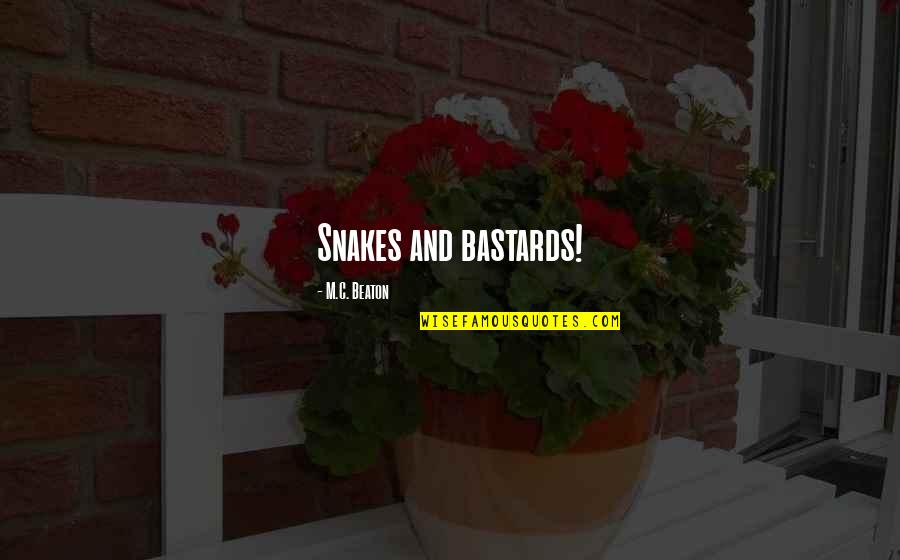 Marketings Conceptual Domain Quotes By M.C. Beaton: Snakes and bastards! Marketings Conceptual Domain Quotes By M.C. Beaton: Snakes and bastards!