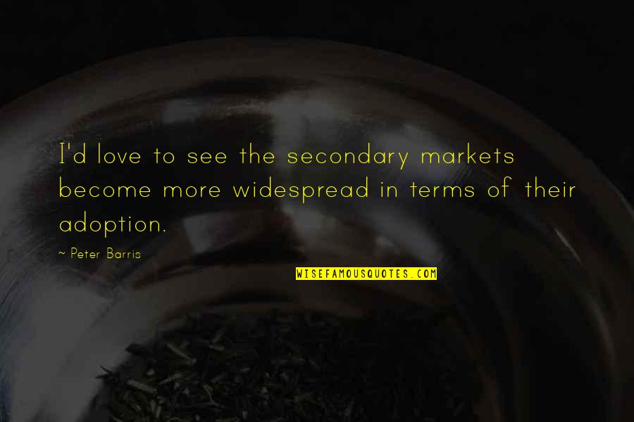 Markets Quotes By Peter Barris: I'd love to see the secondary markets become