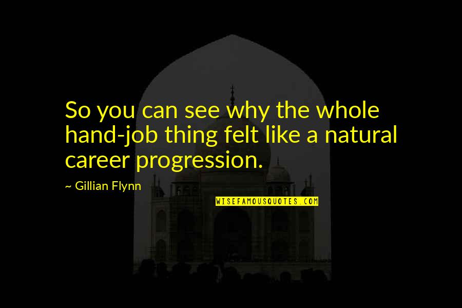 Markoff Process Quotes By Gillian Flynn: So you can see why the whole hand-job