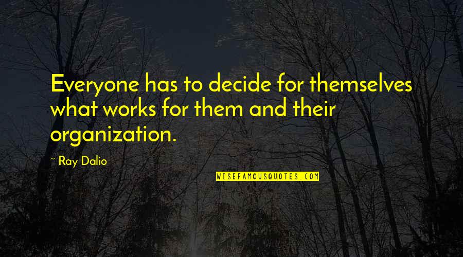 Marksmanship Program Quotes By Ray Dalio: Everyone has to decide for themselves what works