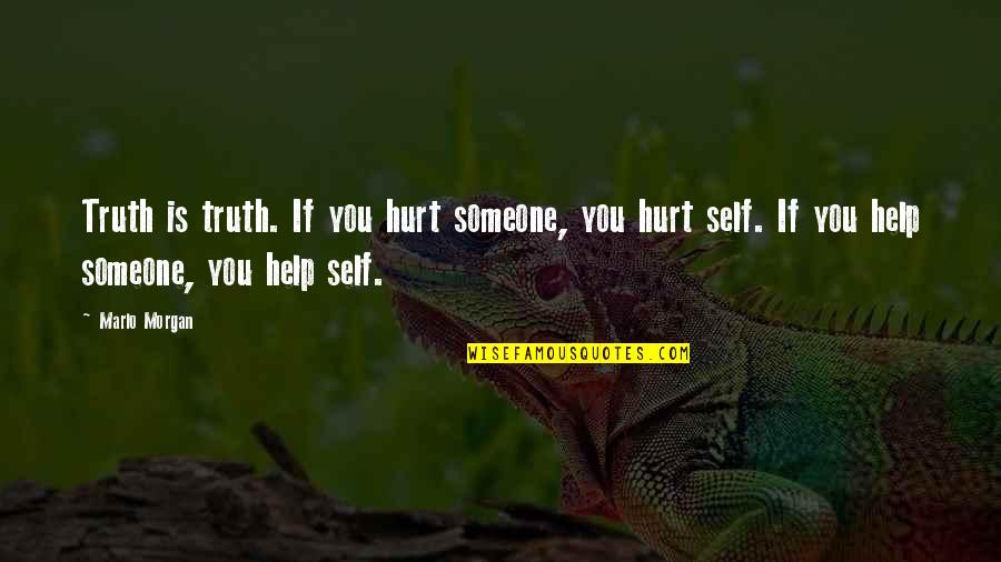 Marlo Quotes By Marlo Morgan: Truth is truth. If you hurt someone, you
