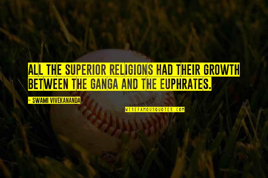 Marlo Stanfield Quotes By Swami Vivekananda: All the superior religions had their growth between