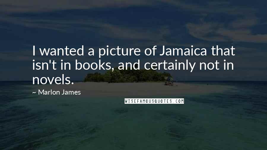 Marlon James quotes: I wanted a picture of Jamaica that isn't in books, and certainly not in novels.