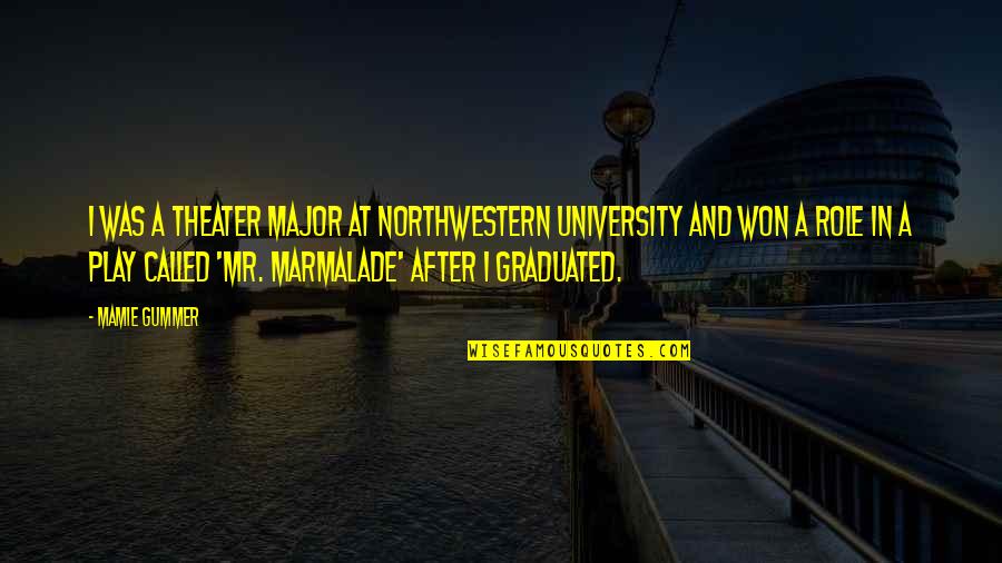 Marmalade Quotes By Mamie Gummer: I was a theater major at Northwestern University Marmalade Quotes By Mamie Gummer: I was a theater major at Northwestern University