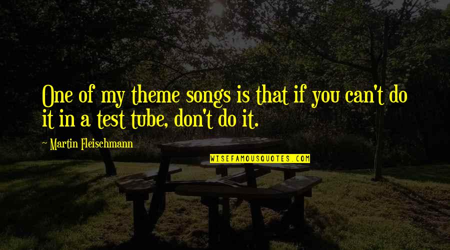 Marmontello Quotes By Martin Fleischmann: One of my theme songs is that if Marmontello Quotes By Martin Fleischmann: One of my theme songs is that if