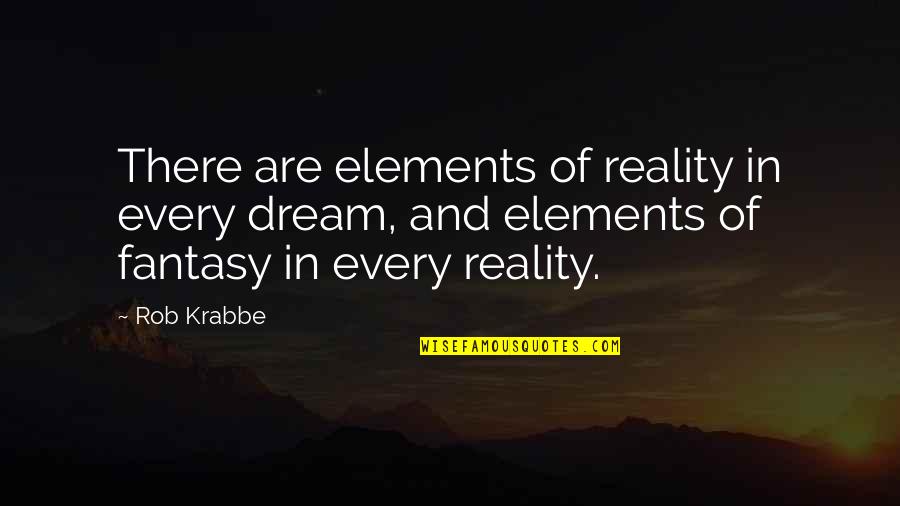 Marmuras Quotes By Rob Krabbe: There are elements of reality in every dream,