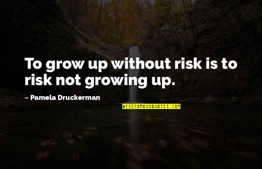 Marnik Quotes By Pamela Druckerman: To grow up without risk is to risk Marnik Quotes By Pamela Druckerman: To grow up without risk is to risk