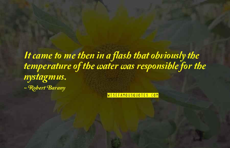 Maroulis Media Quotes By Robert Barany: It came to me then in a flash Maroulis Media Quotes By Robert Barany: It came to me then in a flash