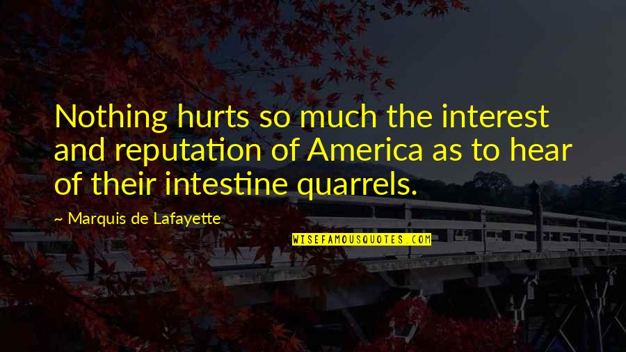 Marquis De Lafayette Quotes By Marquis De Lafayette: Nothing hurts so much the interest and reputation