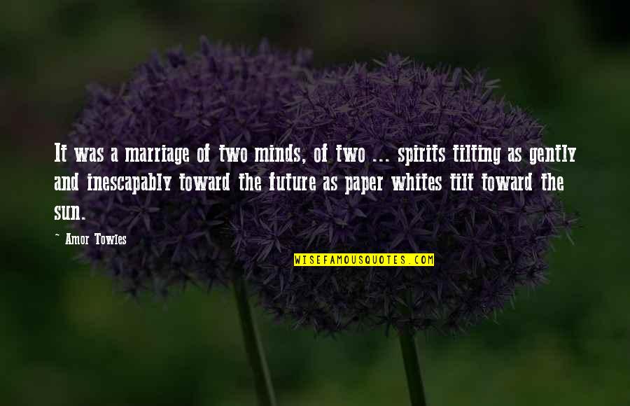 Marriage And The Future Quotes By Amor Towles: It was a marriage of two minds, of