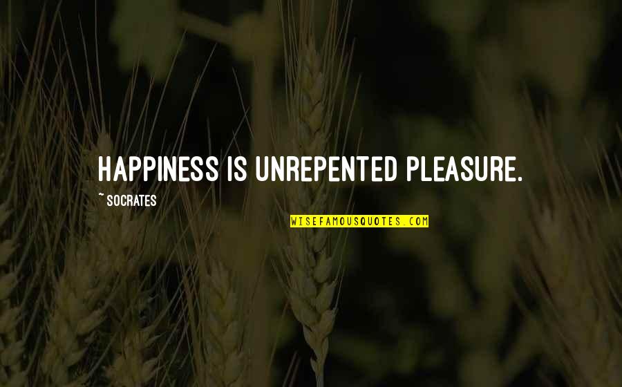 Marrow Of Tradition Quotes By Socrates: Happiness is unrepented pleasure.