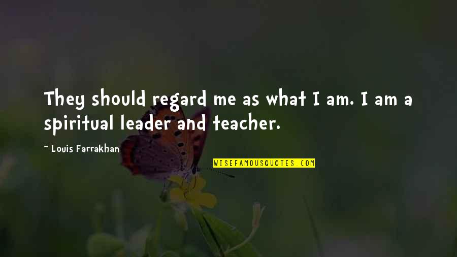 Marry Quotes Quotes By Louis Farrakhan: They should regard me as what I am.