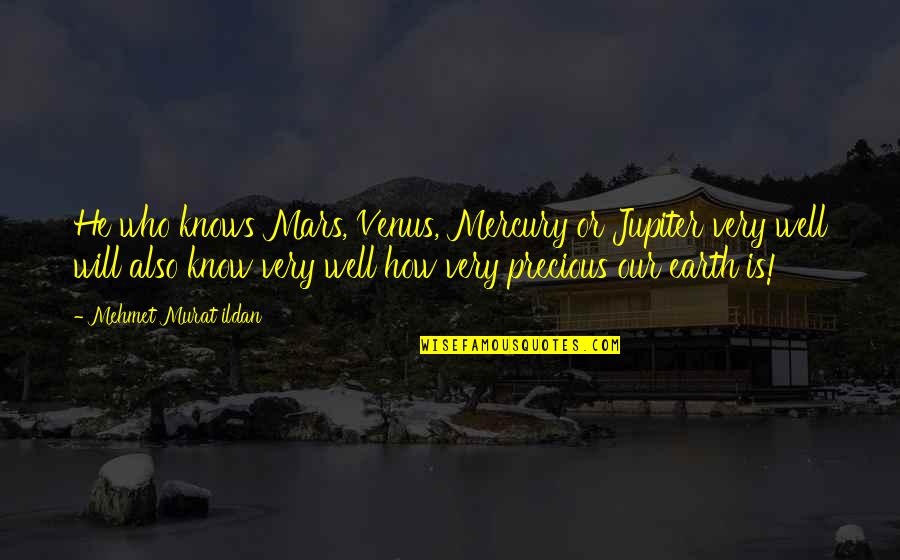 Mars And Venus Quotes By Mehmet Murat Ildan: He who knows Mars, Venus, Mercury or Jupiter