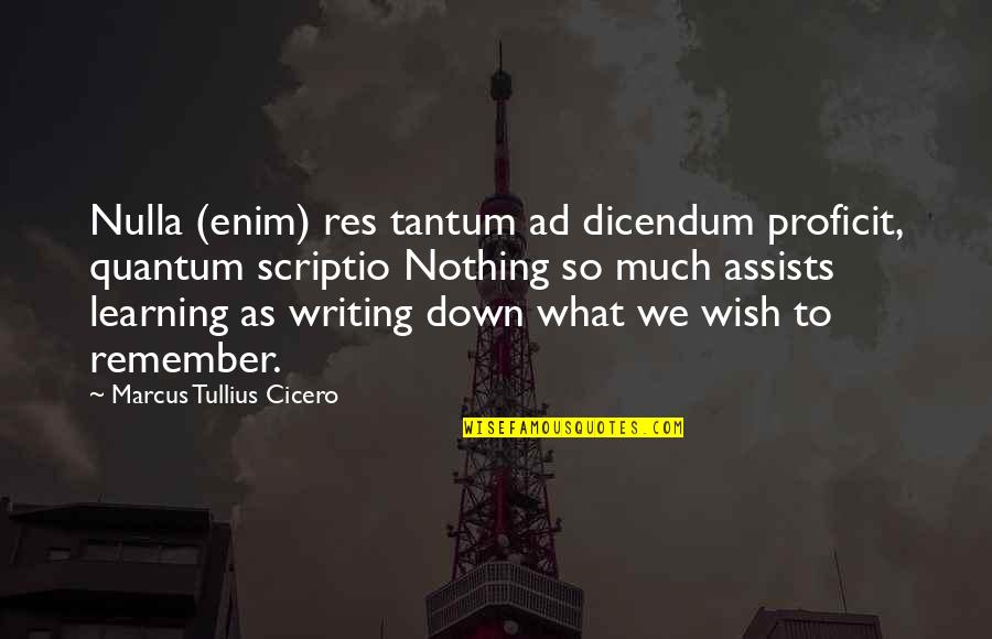 Marsalles Quotes By Marcus Tullius Cicero: Nulla (enim) res tantum ad dicendum proficit, quantum