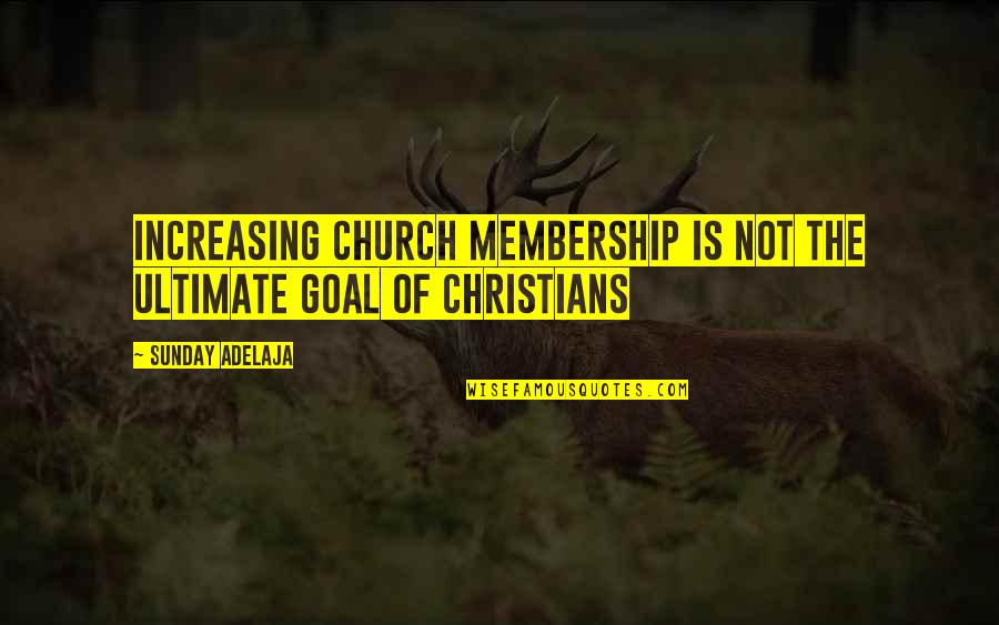 Martesa Dhe Quotes By Sunday Adelaja: Increasing church membership is not the ultimate goal