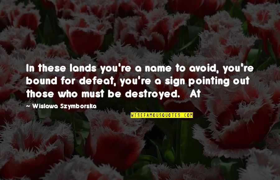 Martesa Dhe Quotes By Wislawa Szymborska: In these lands you're a name to avoid,