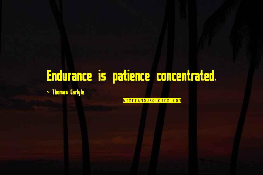 Martial Arts Philosophy Quotes By Thomas Carlyle: Endurance is patience concentrated. Martial Arts Philosophy Quotes By Thomas Carlyle: Endurance is patience concentrated.