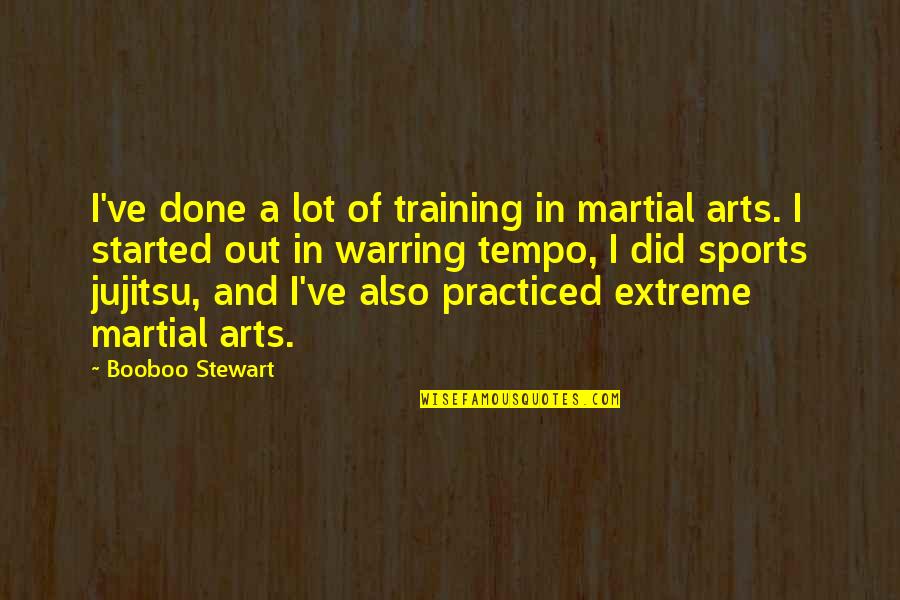Martial Arts Training Quotes By Booboo Stewart: I've done a lot of training in martial