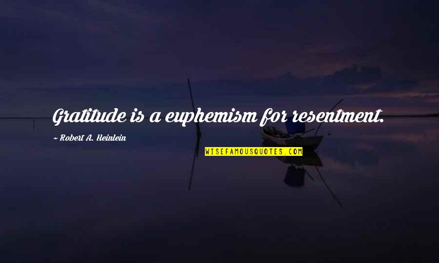 Martin It's Linda Quotes By Robert A. Heinlein: Gratitude is a euphemism for resentment.