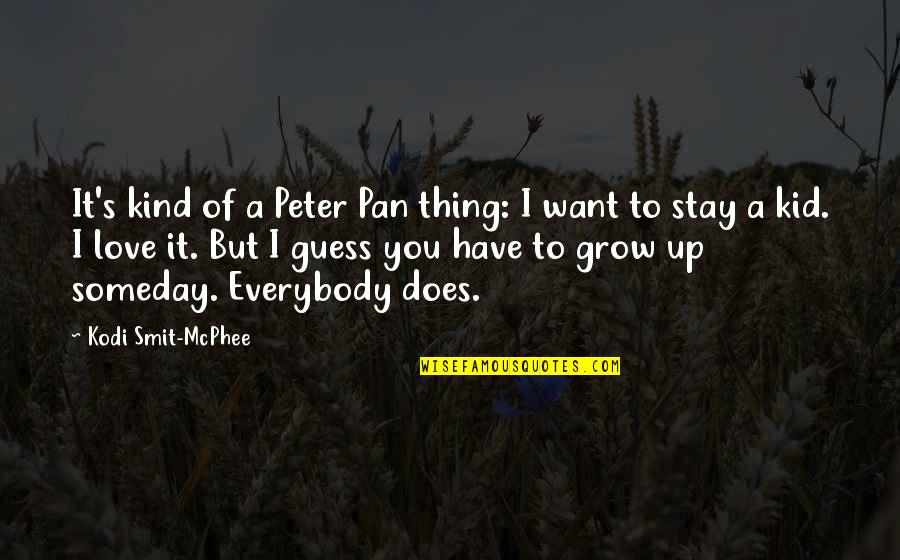 Martin Johnson Heade Quotes By Kodi Smit-McPhee: It's kind of a Peter Pan thing: I Martin Johnson Heade Quotes By Kodi Smit-McPhee: It's kind of a Peter Pan thing: I