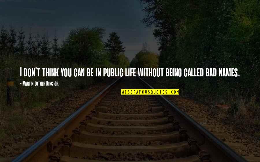 Martin Luther King Jr Life Quotes By Martin Luther King Jr.: I don't think you can be in public