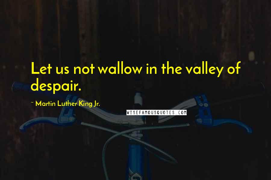 Martin Luther King Jr. quotes: Let us not wallow in the valley of despair.