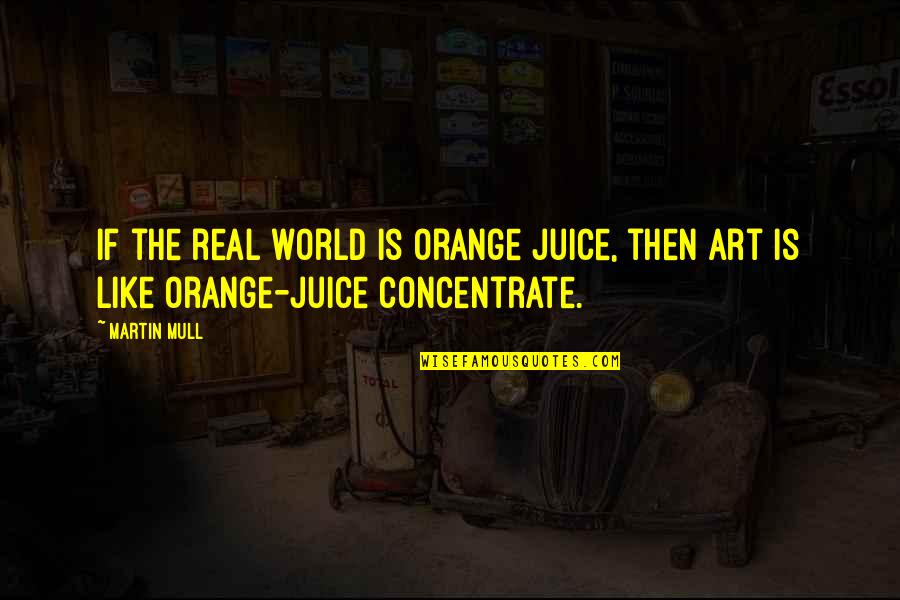 Martin Mull Quotes By Martin Mull: If the real world is orange juice, then