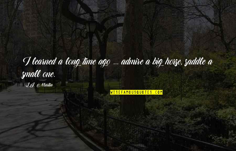 Martin One Quotes By L.J. Martin: I learned a long time ago ... admire