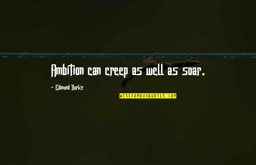 Martirosyan Quotes By Edmund Burke: Ambition can creep as well as soar.