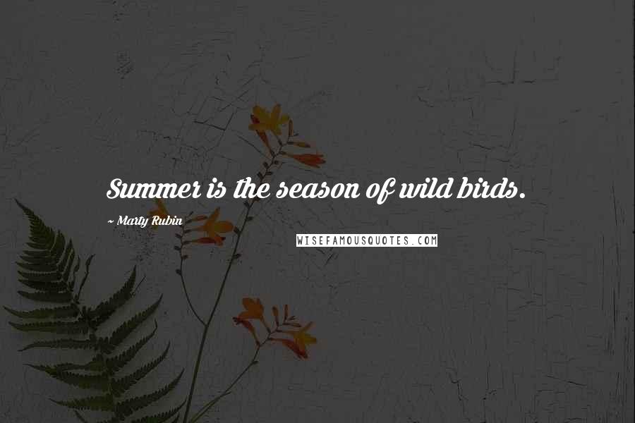 Marty Rubin quotes: Summer is the season of wild birds.