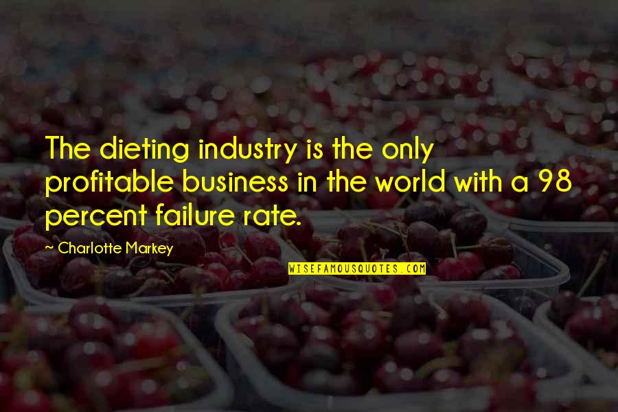 Martynov The Beatitudes Quotes By Charlotte Markey: The dieting industry is the only profitable business Martynov The Beatitudes Quotes By Charlotte Markey: The dieting industry is the only profitable business