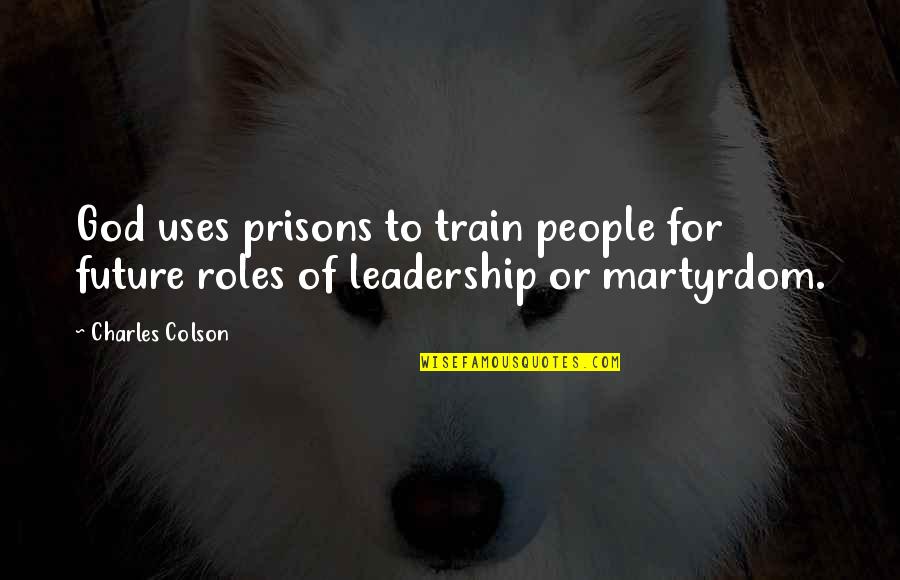 Martyrdom Quotes By Charles Colson: God uses prisons to train people for future