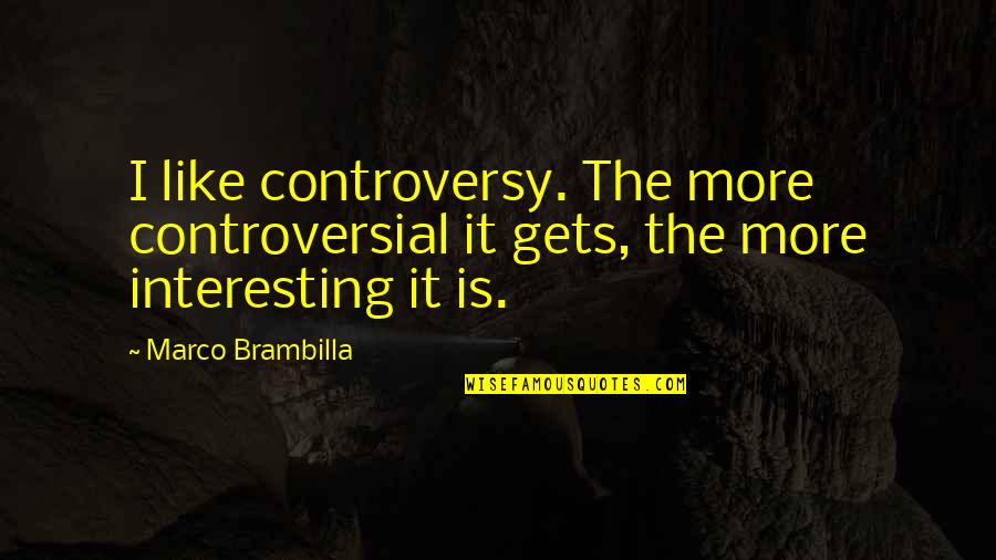 Marumi Sushi Quotes By Marco Brambilla: I like controversy. The more controversial it gets,