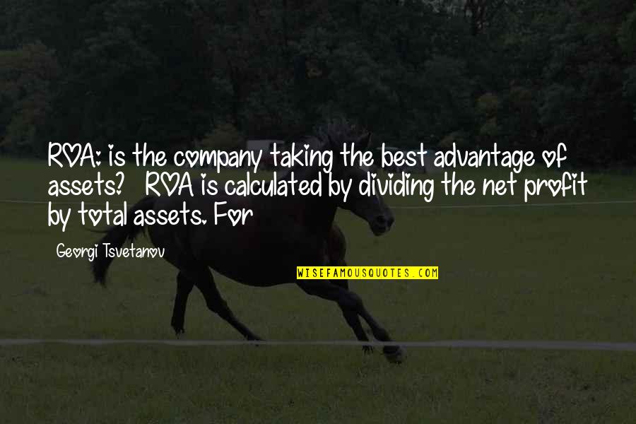 Marunong Makisama Quotes By Georgi Tsvetanov: ROA: is the company taking the best advantage