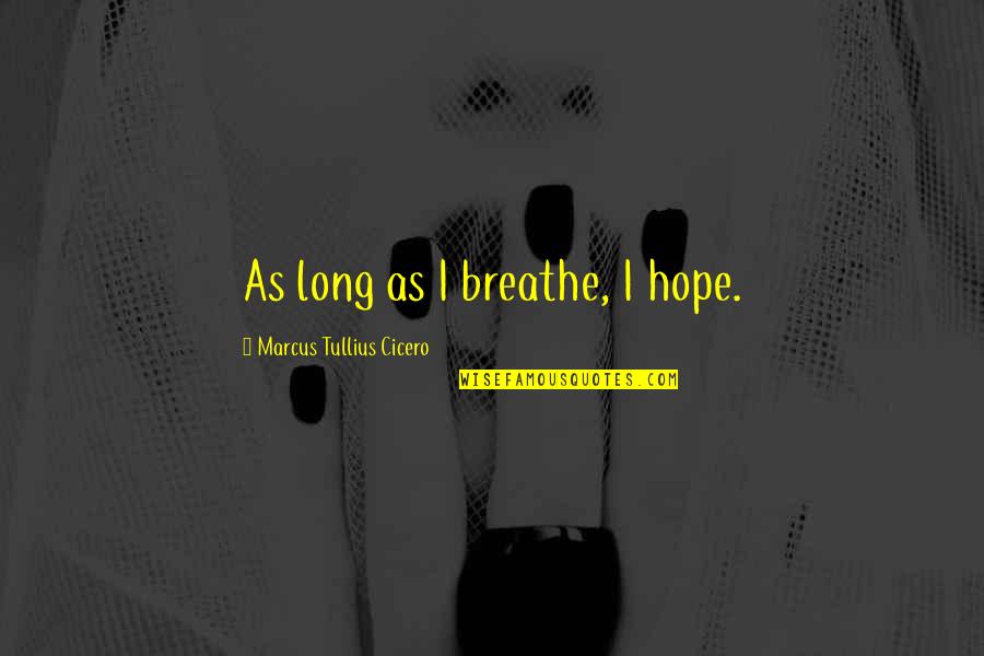 Maruyama Parts Quotes By Marcus Tullius Cicero: As long as I breathe, I hope. Maruyama Parts Quotes By Marcus Tullius Cicero: As long as I breathe, I hope.