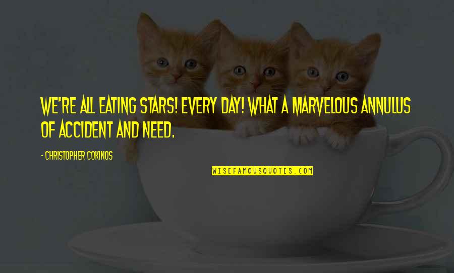 Marvelous Day Quotes By Christopher Cokinos: We're all eating stars! Every day! What a