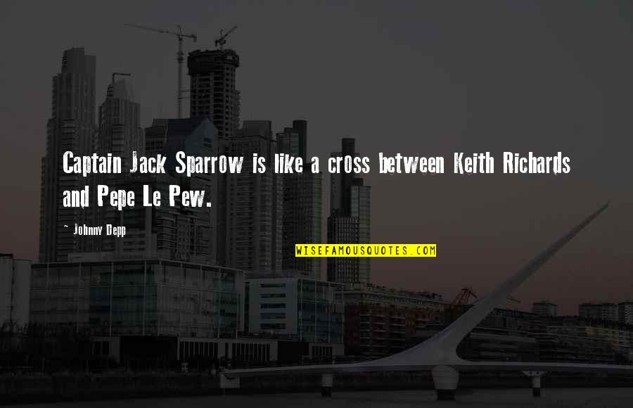 Marvy Quotes By Johnny Depp: Captain Jack Sparrow is like a cross between