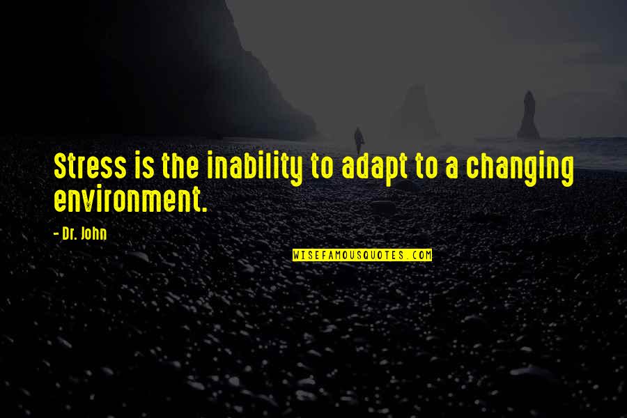 Mary Ainsworth Attachment Quotes By Dr. John: Stress is the inability to adapt to a