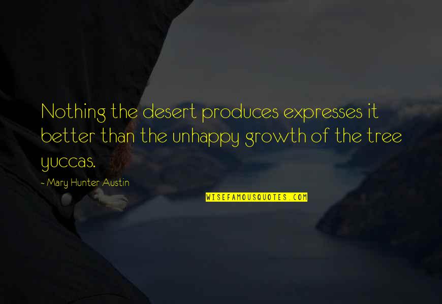 Mary Austin Quotes By Mary Hunter Austin: Nothing the desert produces expresses it better than