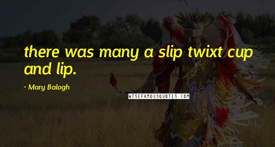 Mary Balogh quotes: there was many a slip twixt cup and lip.