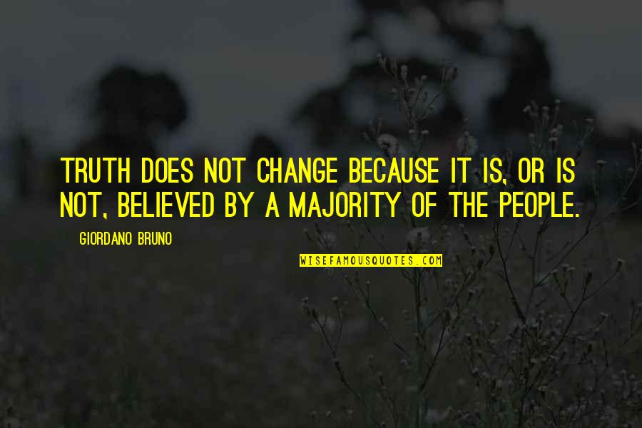 Mary Beth Maybell Quotes By Giordano Bruno: Truth does not change because it is, or