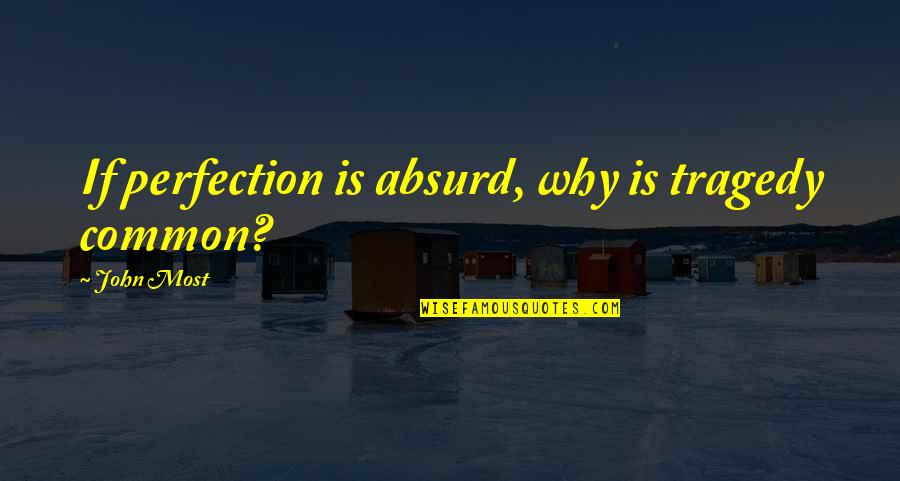 Mary C Neal Quotes By John Most: If perfection is absurd, why is tragedy common?