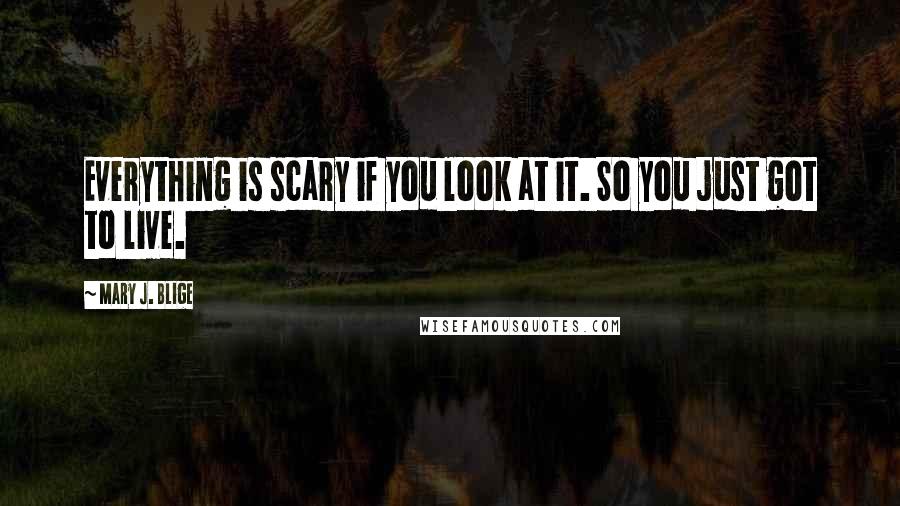Mary J. Blige quotes: Everything is scary if you look at it. So you just got to live.