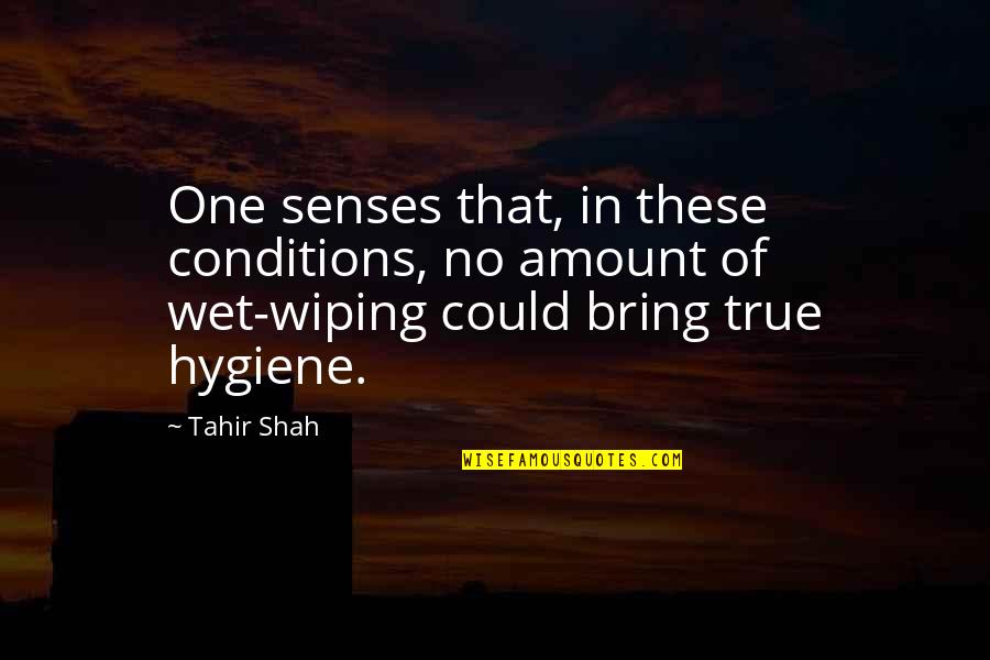Mary Kc Quotes By Tahir Shah: One senses that, in these conditions, no amount