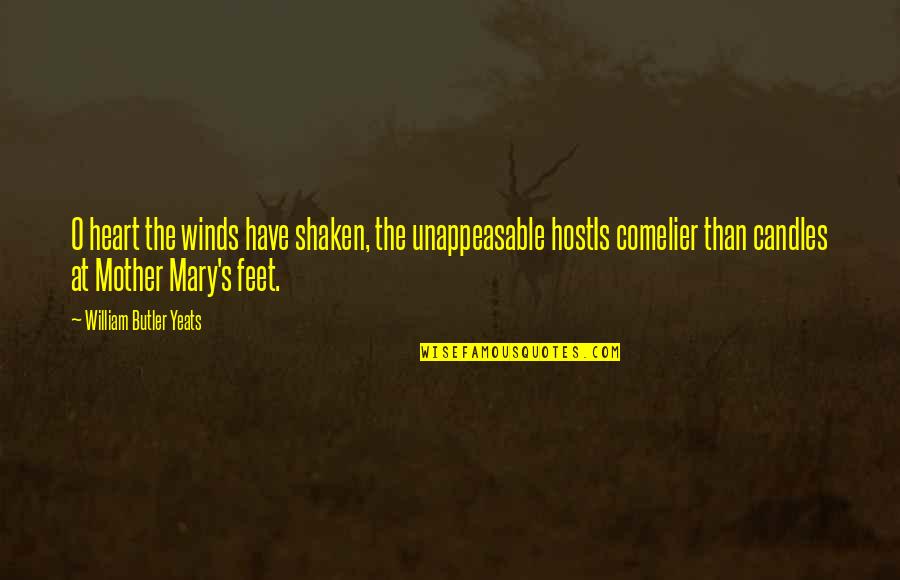 Mary O'connor Quotes By William Butler Yeats: O heart the winds have shaken, the unappeasable