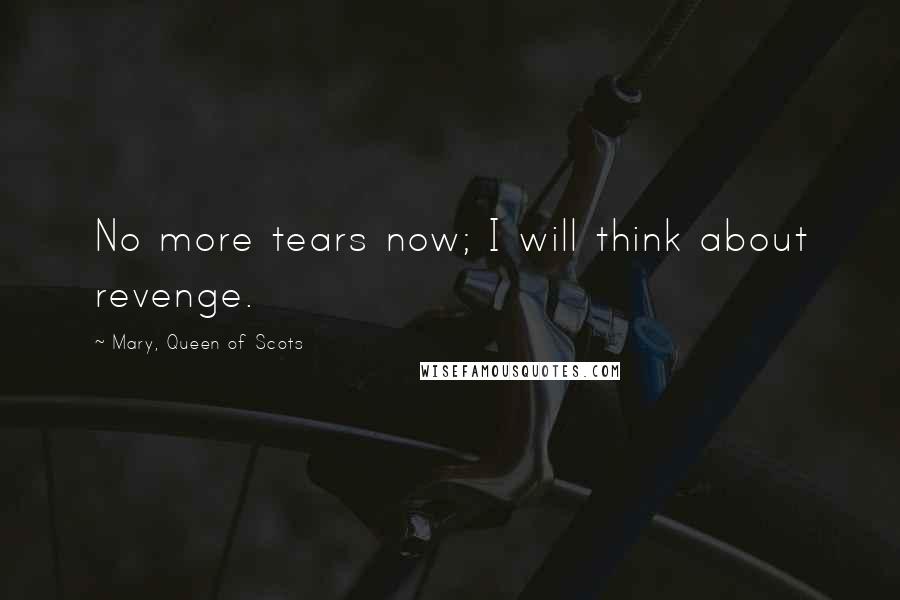 Mary, Queen Of Scots quotes: No more tears now; I will think about revenge.