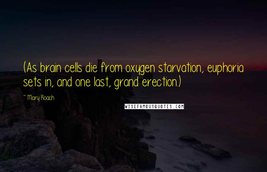 Mary Roach quotes: (As brain cells die from oxygen starvation, euphoria sets in, and one last, grand erection.)