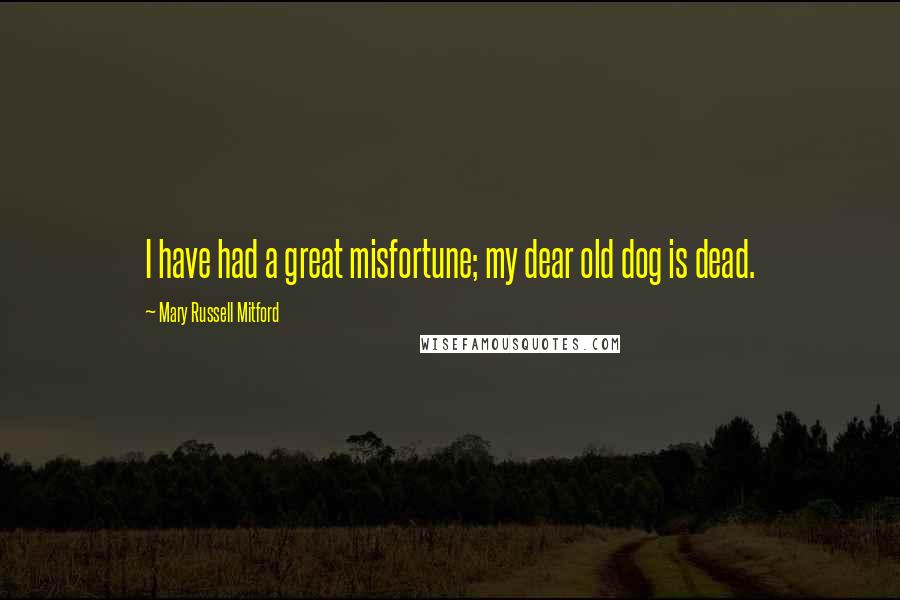 Mary Russell Mitford quotes: I have had a great misfortune; my dear old dog is dead.