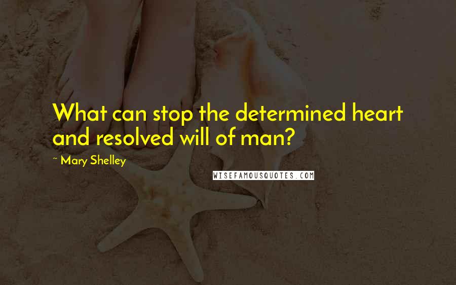 Mary Shelley quotes: What can stop the determined heart and resolved will of man?