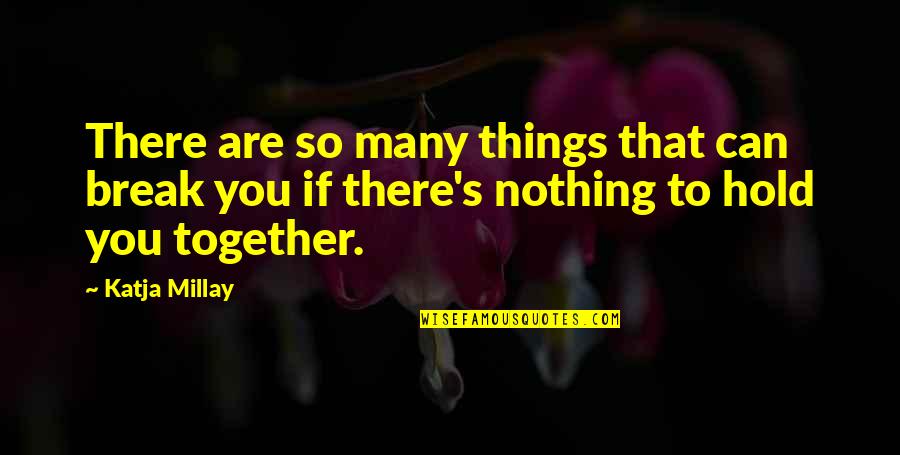 Mary Stevenson Cassatt Quotes By Katja Millay: There are so many things that can break